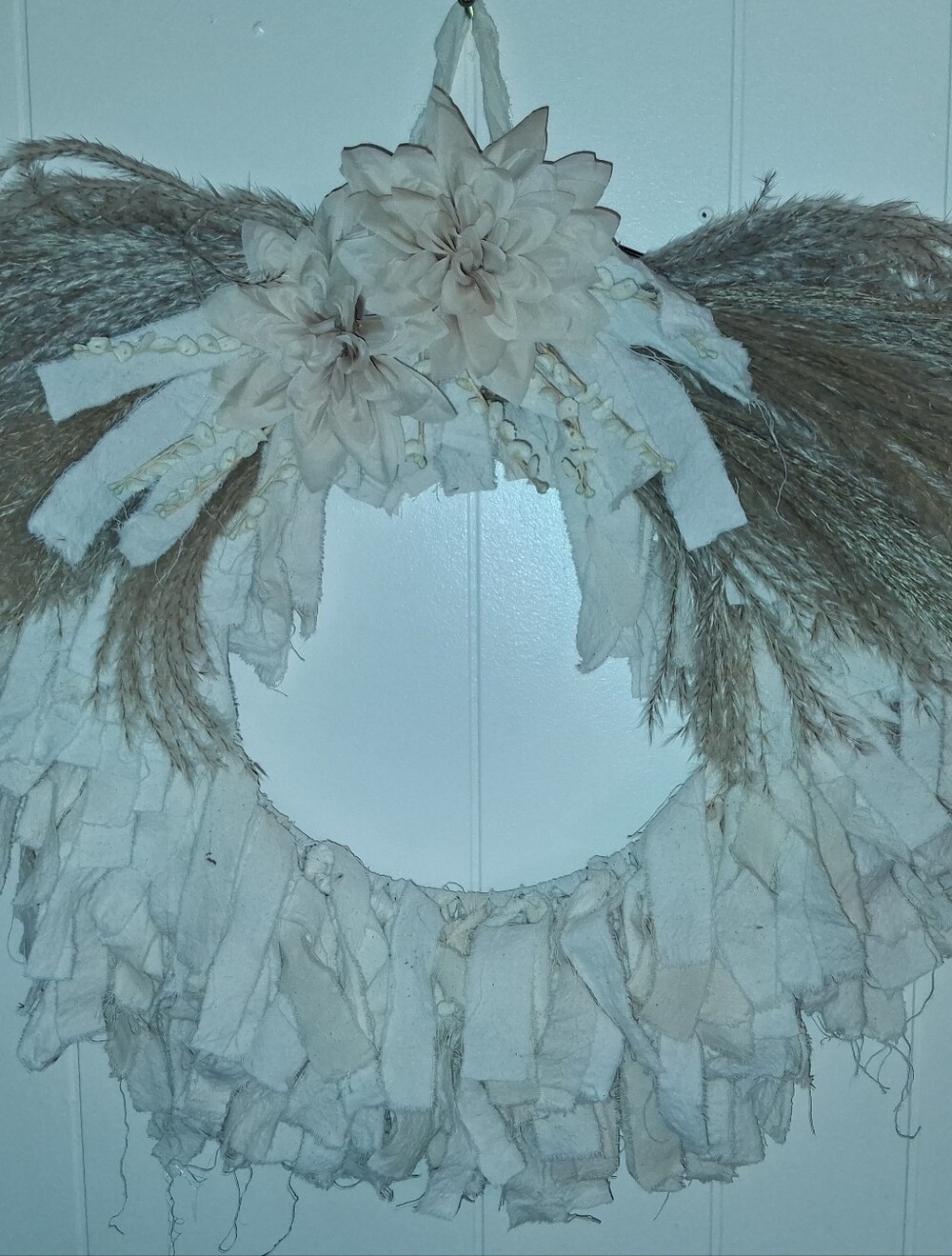 Handmade Rag Wreath - Picture 2 of 3
